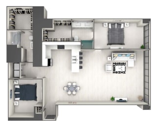 2 beds, 2 baths, 1,572 sqft, $4,222