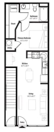 Studio, 1 bath, 525 sqft, $1,567