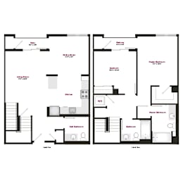 2 beds, 2.5 baths, 1,463 sqft, $4,297