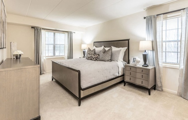Massive master bedroom with extra large closet and on suite bathroom at Ivy Hall Apartments