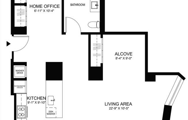 Studio, 1 bath, 781 sqft, $3,980