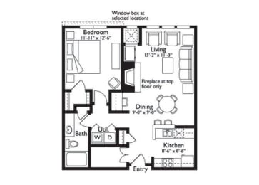 1 bed, 1 bath, 835 sqft, $1,495