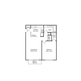 1 bed, 1 bath, 640 sqft, $1,350