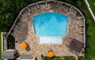 Aerial View Of Pool at Summit Ridge Apartments, Temple, 76502