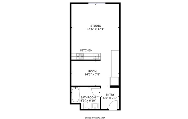 Studio, 1 bath, 463 sqft, $1,900, Unit 419