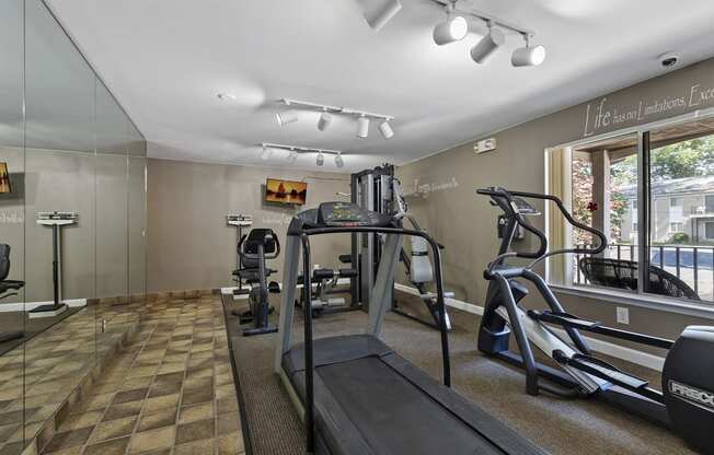 24 hour fitness center at Drawbridge Apartments East, Harrison Township, Michigan