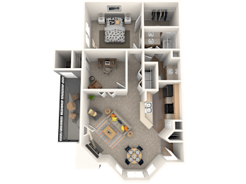 1 bed, 1 bath, 857 sqft, $1,258