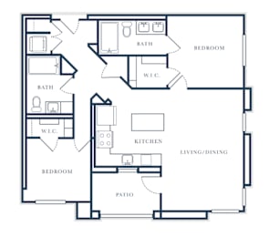 2 beds, 2 baths, 1,225 sqft, $3,549