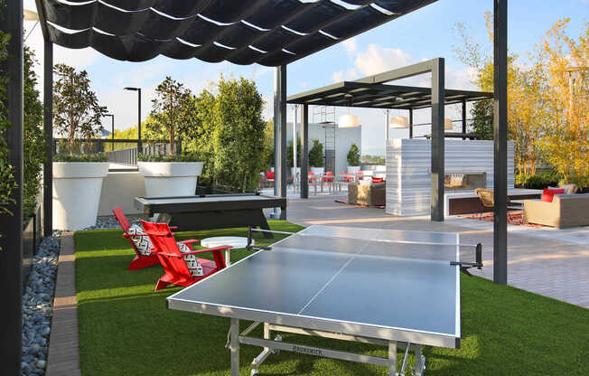 11,500-sq. ft. Rooftop Deck with Lawn, BBQ and Game Space