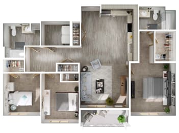 3 beds, 2 baths, 1,301 sqft, $2,224