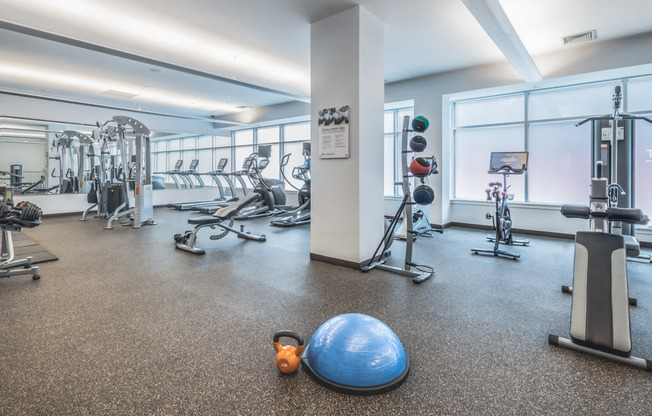 24-hour Fitness Center with Yoga Room and Peloton Bikes