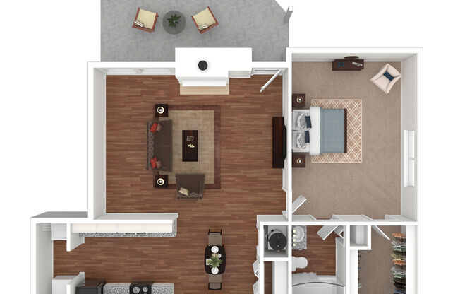 1 bed, 1 bath, 809 sqft, $1,100