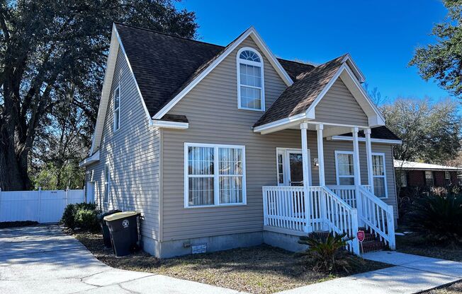 Spacious 4 Bedroom 2.5 Bath Single Family Home. Large Fenced in Yard. Front Porch. Garage.