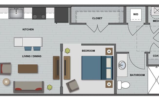 1 bed, 1 bath, 516 sqft, $1,180, Unit 1306