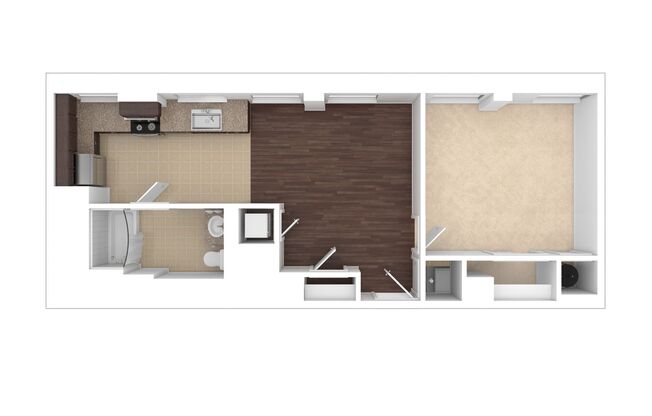 1 bed, 1 bath, 716 sqft, $2,345, Unit H-613