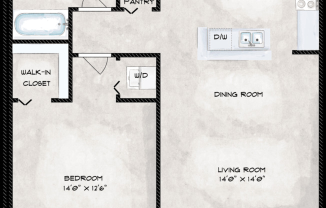 1 bed, 1 bath, 750 sqft, $1,650