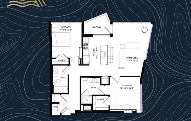 2 beds, 2 baths, 1,092 sqft, $3,965, Unit #629