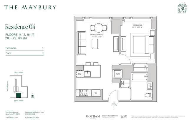 1 bed, 1 bath, $4,995, Unit 1604