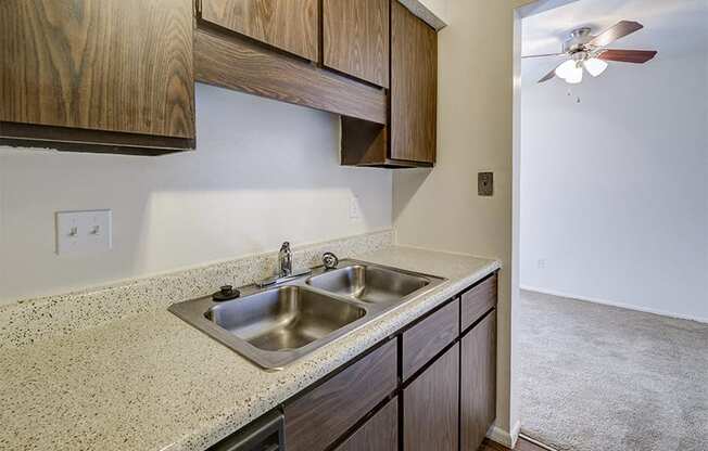 Apartment Kitchen at The Woods of Eagle Creek