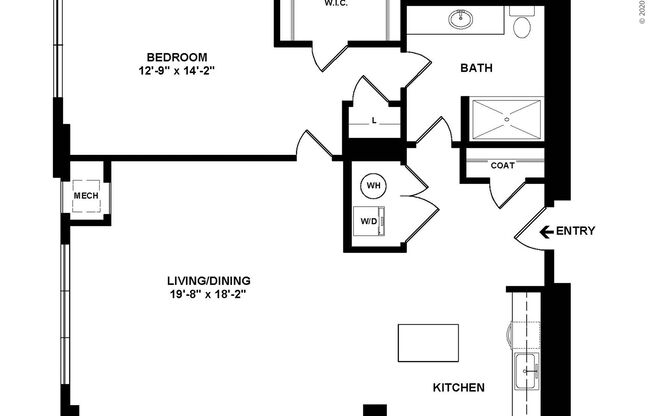 1 bed, 1 bath, 1,091 sqft, $3,515, Unit 202