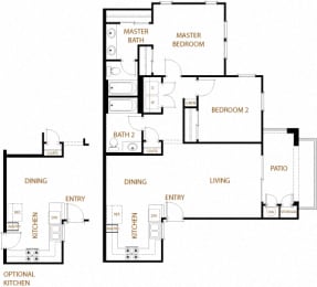 2 beds, 2 baths, 983 sqft, $2,489
