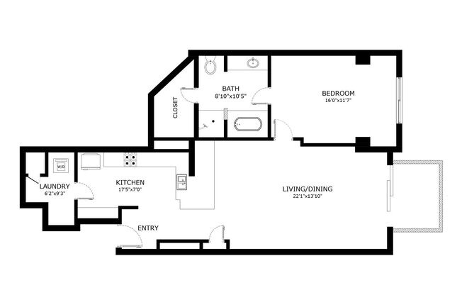 1 bed, 1 bath, 820 sqft, $3,795, Unit 216