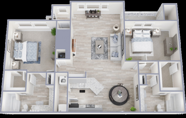 2 beds, 2 baths, 1,154 sqft, $1,535