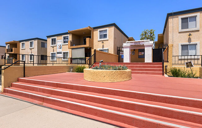 Entrance to 19119 Riverbridge Apartments.