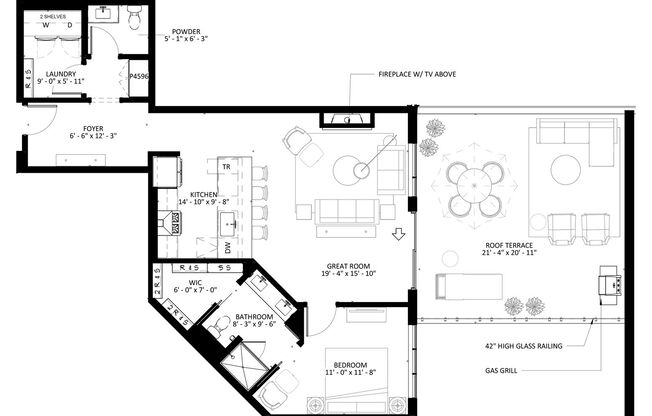 1 bed, 2 baths, 1,471 sqft, $2,695, Unit 624