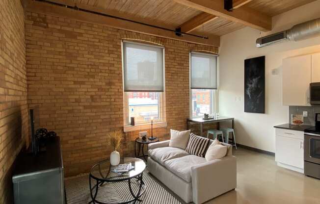 Contemporary Living Room at 700 Central Apartments, MN, 55414