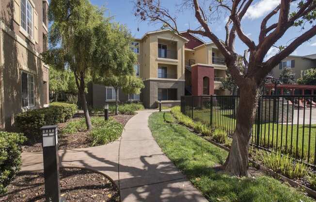Safe Walking Paths In Courtyard at Sterling Village Apartment Homes, Vallejo