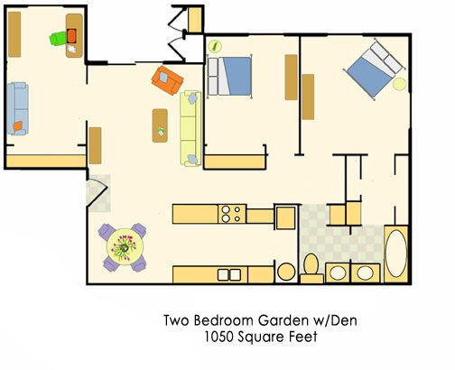 2 beds, 2 baths, 1,056 sqft, $1,389