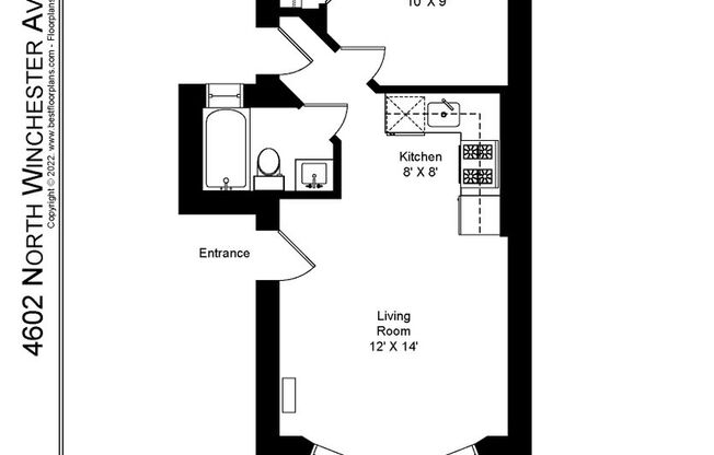 1 bed, 1 bath, 460 sqft, $1,950, Unit 4602-1E