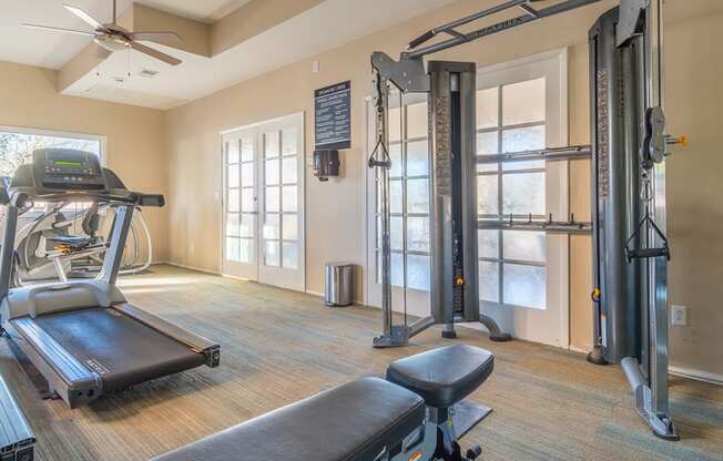Sycamore Creek Fitness Center with weight stations, and fitness equipment