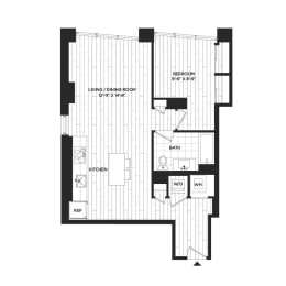 1 bed, 1 bath, 758 sqft, $2,147