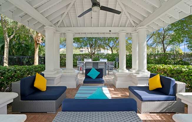 Comfortable outdoor seating area at Verona at Boynton Beach in Boynton Beach, FL