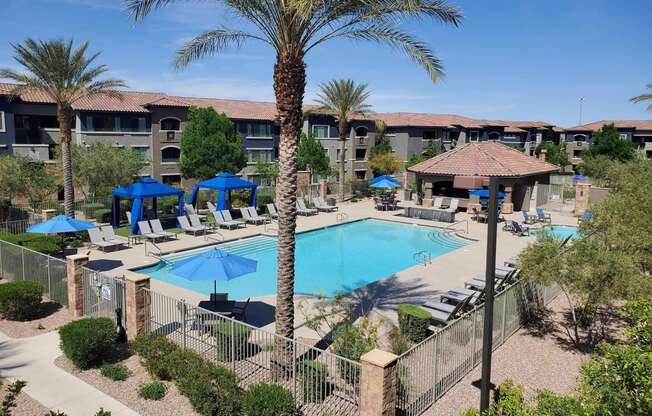 Drone Pool View at The Paramount by Picerne, Las Vegas, NV, 89123