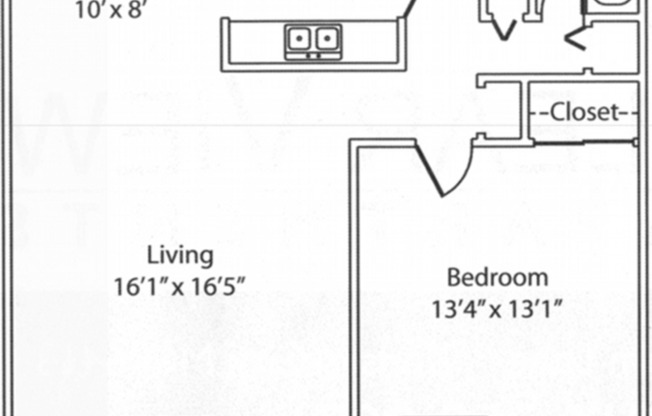 1 bed, 1 bath, 725 sqft, $825