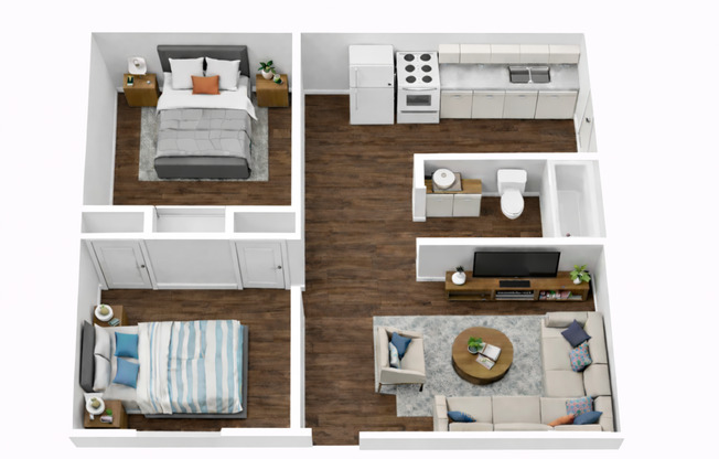 2 beds, 1 bath, 702 sqft, $1,300, Unit 1659