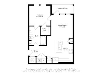 1 bed, 1 bath, 730 sqft, $1,464