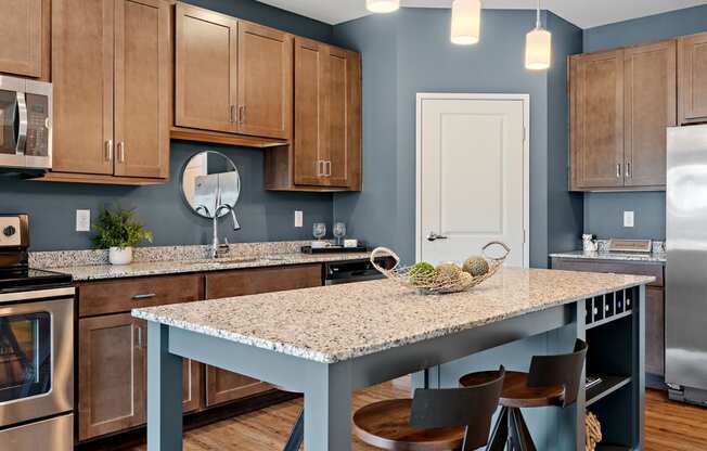 Kitchen Island With Granite Countertops