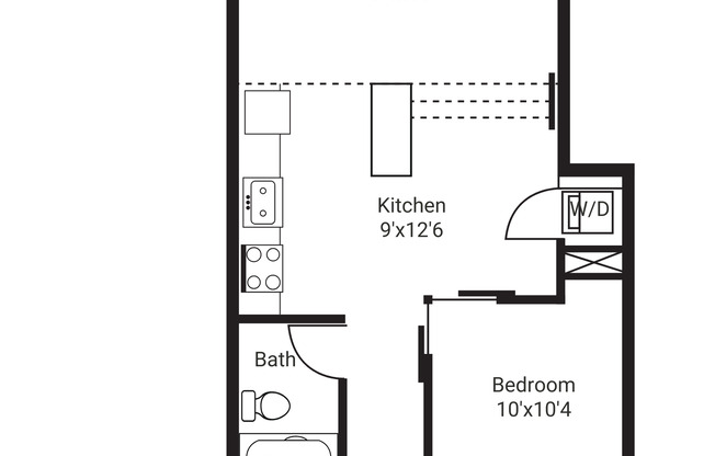 1 bed, 1 bath, 721 sqft, $1,920, Unit 607-414
