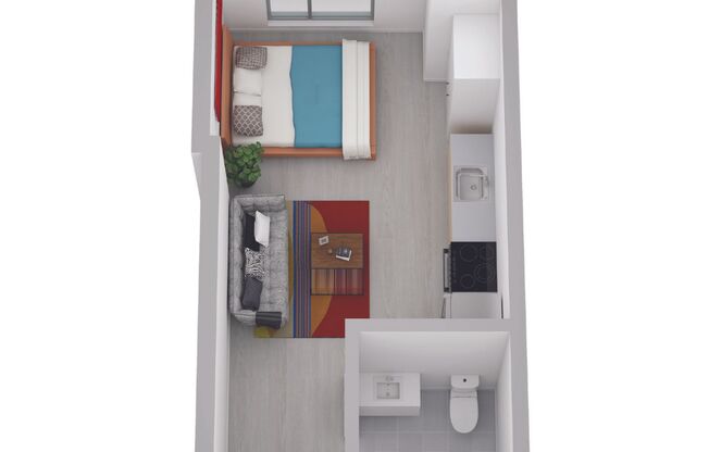 Studio, 1 bath, 330 sqft, $803, Unit 2530-314