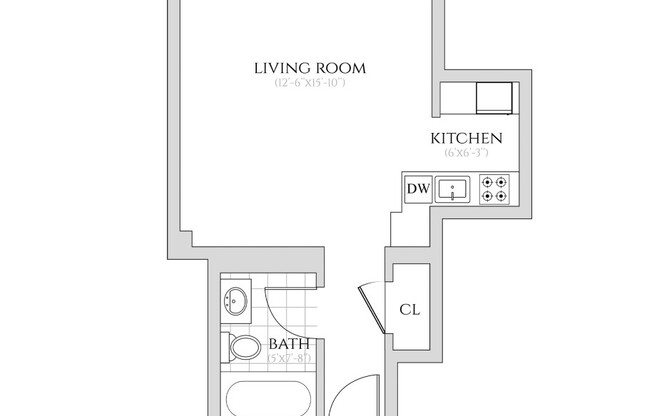 Studio, 1 bath, $3,300, Unit 201