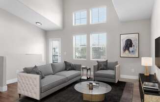 Living Room Seating at Verona Apartments