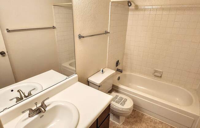 2x2 Upstairs Classic Guest Bathroom at Mission Palms Apartment Homes in Tucson AZ