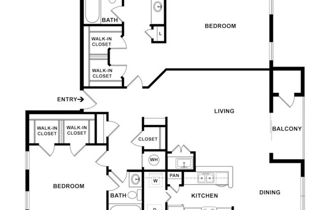 2 beds, 2 baths, 1,235 sqft, $2,924