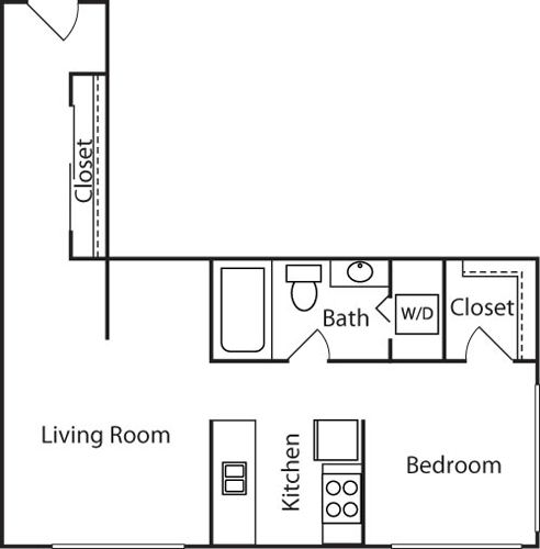 1 bed, 1 bath, 668 sqft, $2,059, Unit 201