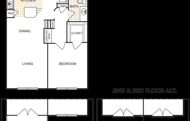 1 bed, 1 bath, 756 sqft, $1,413