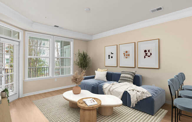 Living Room with Hard Surface Flooring